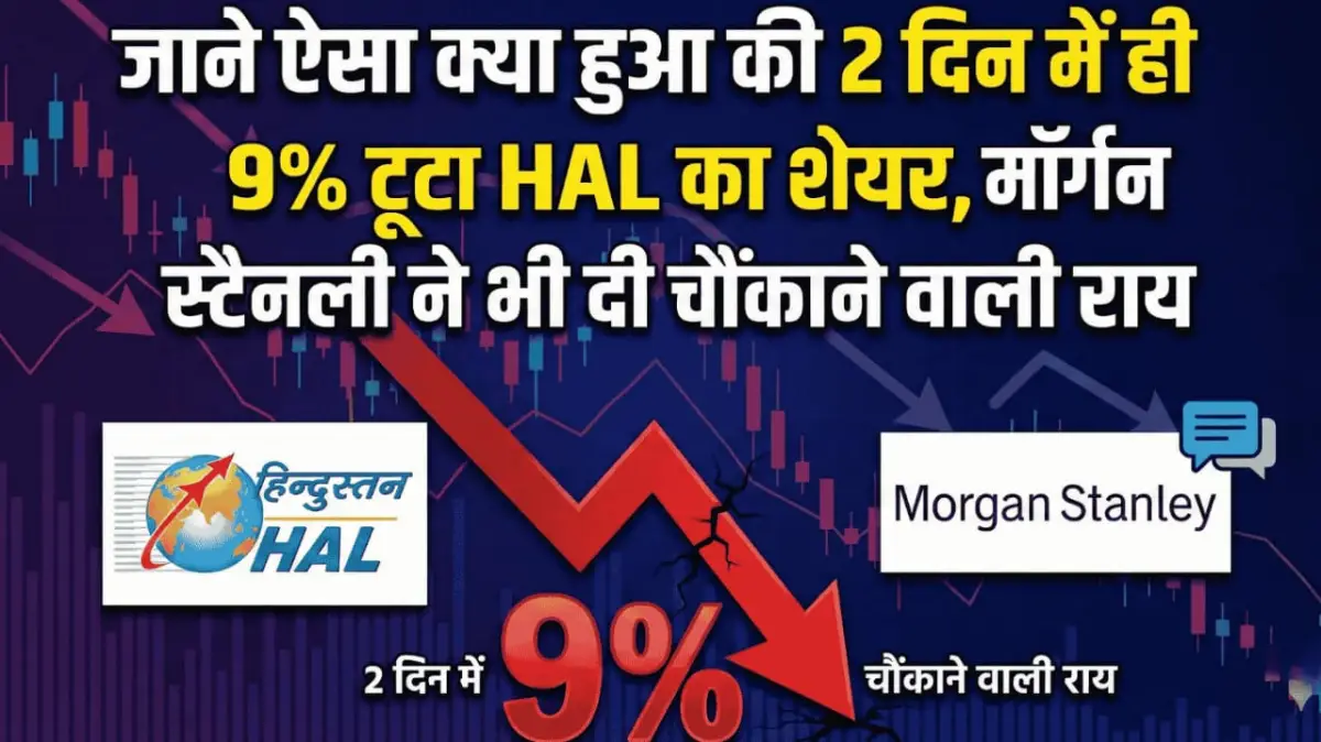 जाने ऐसा क्या हुआ की 2 दिन में ही 9% टूटा HAL का शेयर, मॉर्गन स्टैनली ने भी दी चौंकाने वाली राय