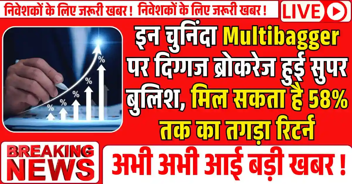 इन चुनिंदा Multibagger Stock पर दिग्गज ब्रोकरेज हुई सुपर बुलिश, मिल सकता है 58% तक का तगड़ा रिटर्न